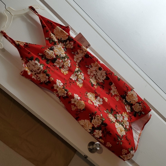 Full Circle Trends Red floral dress 3x - Picture 1 of 13